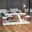 ชุดโต๊ะอาหารหินอ่อน เเซคคารี II / Zacharie Dining Set II HS Furniture Mall