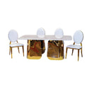 ชุดโต๊ะอาหารหินอ่อน เเพทริค III / Patrick Dining Set III HS Furniture Mall