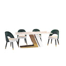 ชุดโต๊ะอาหารหินอ่อน เเซคคารี II / Zacharie Dining Set II HS Furniture Mall