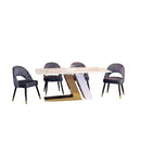 ชุดโต๊ะอาหารหินอ่อน เเซคคารี I / Zacharie Dining Set I HS Furniture Mall
