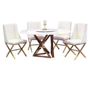 ชุดโต๊ะอาหารหินอ่อน เอเดเรียน III / Adrian Dining Set III HS Furniture Mall