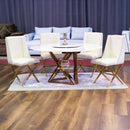 ชุดโต๊ะอาหารหินอ่อน เอเดเรียน III / Adrian Dining Set III HS Furniture Mall