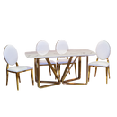 ชุดโต๊ะอาหารหินอ่อน เอสม่อส III / Edmond Dining Set III HS Furniture Mall