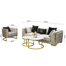 โซฟา เอลล่า (สีครีม) / Ella Sofa (Cream) HS Furniture Mall